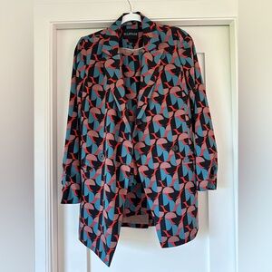 Wildfang Black and Red Patterned Blazer